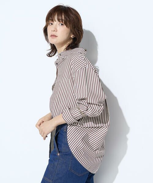 COMME CA PLATINUM / コムサ・プラチナ シャツ・ブラウス | オーガニックキュプラ混 ストライプシャツ | 詳細23