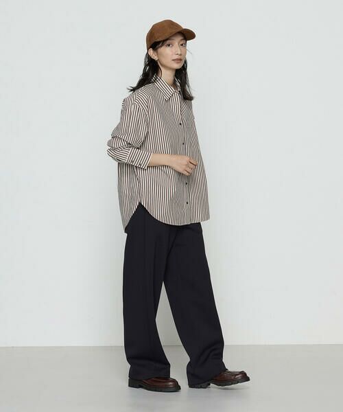 COMME CA PLATINUM / コムサ・プラチナ シャツ・ブラウス | オーガニックキュプラ混 ストライプシャツ | 詳細26