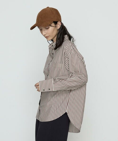 COMME CA PLATINUM / コムサ・プラチナ シャツ・ブラウス | オーガニックキュプラ混 ストライプシャツ | 詳細30