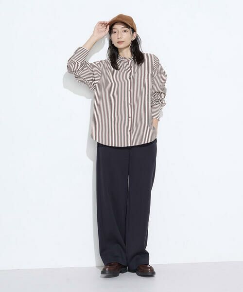 COMME CA PLATINUM / コムサ・プラチナ シャツ・ブラウス | オーガニックキュプラ混 ストライプシャツ | 詳細18