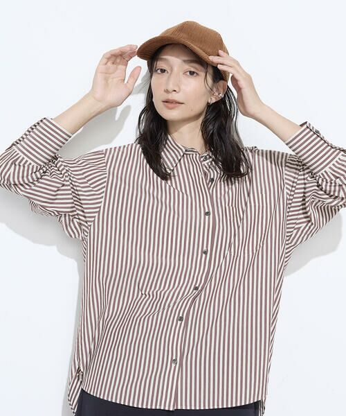 COMME CA PLATINUM / コムサ・プラチナ シャツ・ブラウス | オーガニックキュプラ混 ストライプシャツ | 詳細21