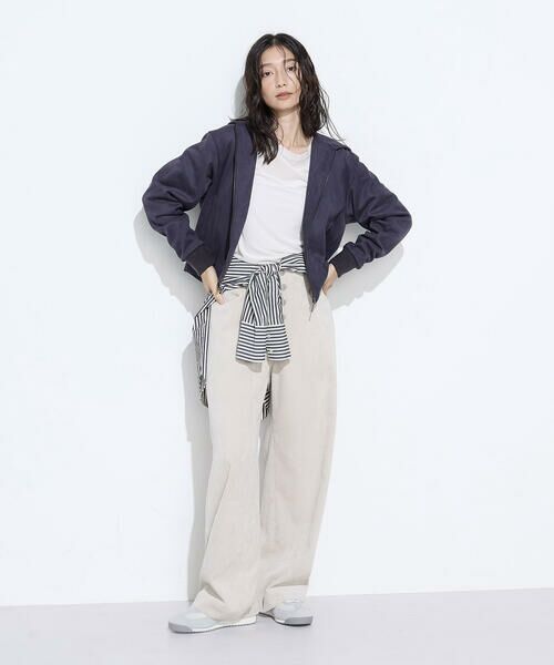 COMME CA PLATINUM / コムサ・プラチナ ブルゾン | ダンボールスエード調 パーカブルゾン | 詳細6