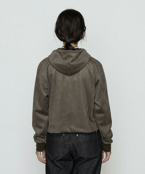 COMME CA PLATINUM / コムサ・プラチナ ブルゾン | ダンボールスエード調 パーカブルゾン | 詳細24