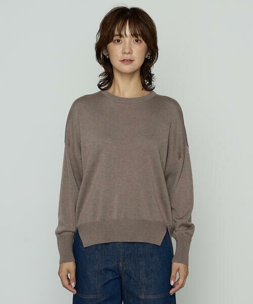 COMME CA PLATINUM / コムサ・プラチナ ニット・セーター | 〔 +サイズ 〕天竺編 ロゴ入りニットプルオーバー | 詳細5