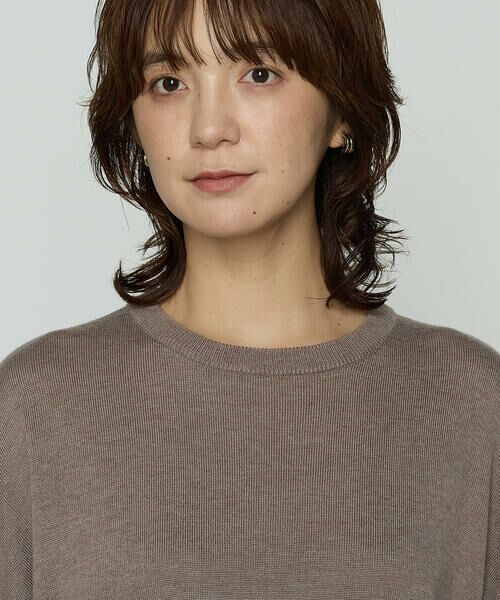 COMME CA PLATINUM / コムサ・プラチナ ニット・セーター | 〔 +サイズ 〕天竺編 ロゴ入りニットプルオーバー | 詳細8