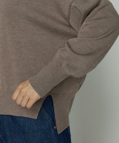 COMME CA PLATINUM / コムサ・プラチナ ニット・セーター | 〔 +サイズ 〕天竺編 ロゴ入りニットプルオーバー | 詳細10