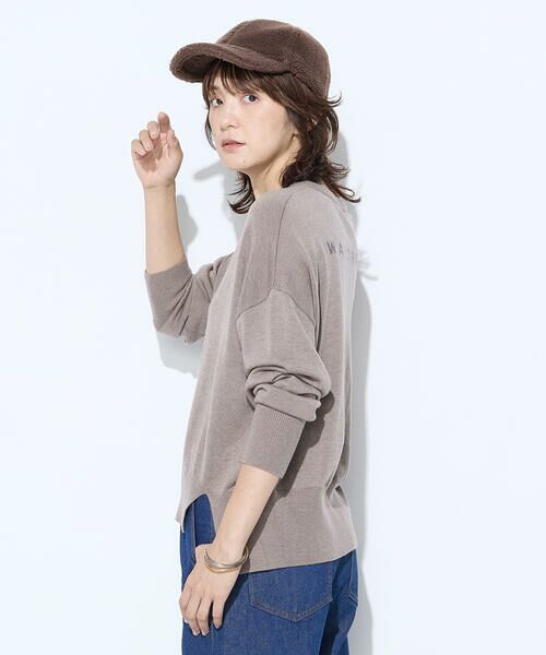 COMME CA PLATINUM / コムサ・プラチナ ニット・セーター | 〔 +サイズ 〕天竺編 ロゴ入りニットプルオーバー | 詳細14