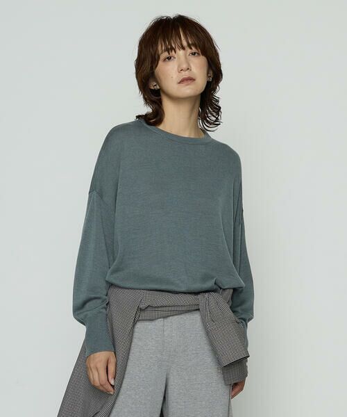 COMME CA PLATINUM / コムサ・プラチナ ニット・セーター | 〔 +サイズ 〕天竺編 ロゴ入りニットプルオーバー | 詳細21