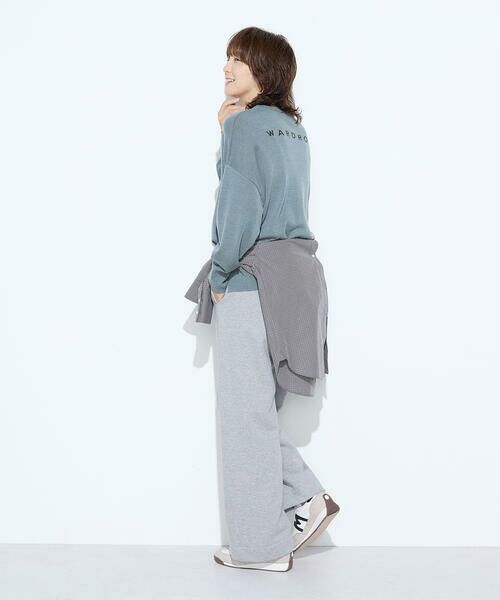 COMME CA PLATINUM / コムサ・プラチナ ニット・セーター | 〔 +サイズ 〕天竺編 ロゴ入りニットプルオーバー | 詳細24