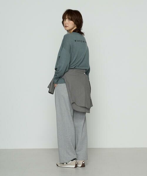 COMME CA PLATINUM / コムサ・プラチナ ニット・セーター | 〔 +サイズ 〕天竺編 ロゴ入りニットプルオーバー | 詳細18