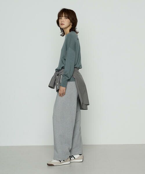 COMME CA PLATINUM / コムサ・プラチナ ニット・セーター | 〔 +サイズ 〕天竺編 ロゴ入りニットプルオーバー | 詳細19