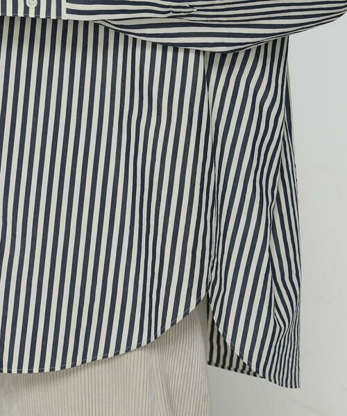 COMME CA PLATINUM / コムサ・プラチナ シャツ・ブラウス | 〔 +サイズ 〕オーガニックキュプラ混 ストライプシャツ | 詳細16