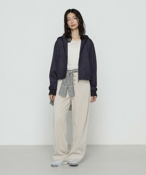 COMME CA PLATINUM / コムサ・プラチナ ブルゾン | 〔 +サイズ 〕ダンボールスエード調 パーカブルゾン | 詳細11