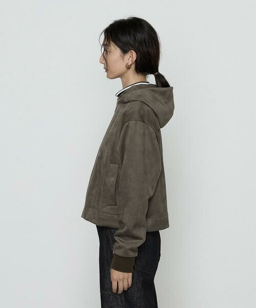 COMME CA PLATINUM / コムサ・プラチナ ブルゾン | 〔 +サイズ 〕ダンボールスエード調 パーカブルゾン | 詳細23