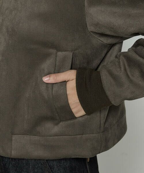 COMME CA PLATINUM / コムサ・プラチナ ブルゾン | 〔 +サイズ 〕ダンボールスエード調 パーカブルゾン | 詳細26