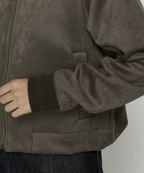 COMME CA PLATINUM / コムサ・プラチナ ブルゾン | 〔 +サイズ 〕ダンボールスエード調 パーカブルゾン | 詳細27