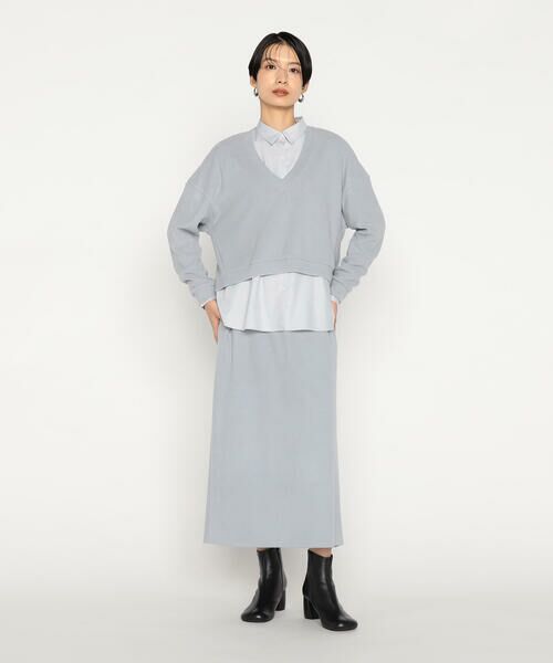 COMME CA PLATINUM / コムサ・プラチナ カットソー | ニットコール レイヤードセーター | 詳細1