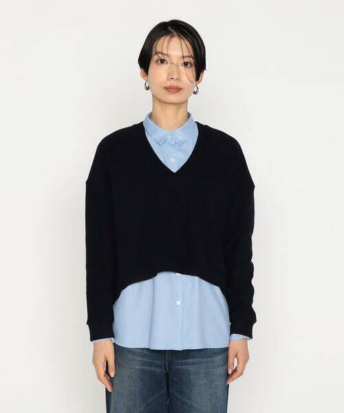 COMME CA PLATINUM / コムサ・プラチナ カットソー | ニットコール レイヤードセーター | 詳細11