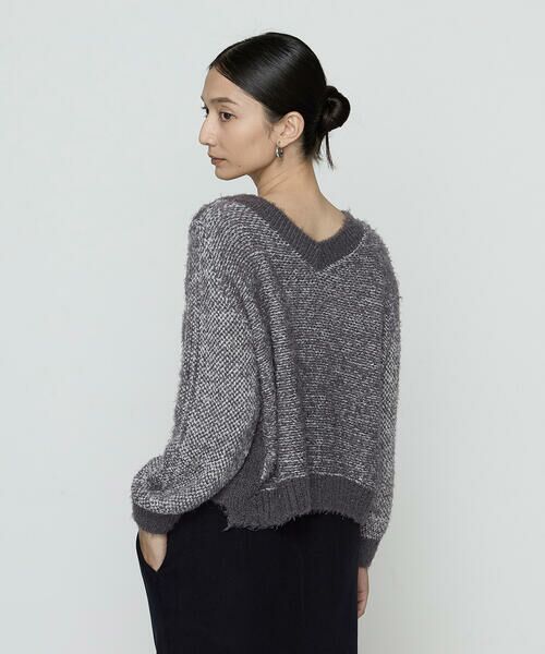 COMME CA PLATINUM / コムサ・プラチナ ニット・セーター | ふわもこモールシャギーヤーン ファーセーター | 詳細2