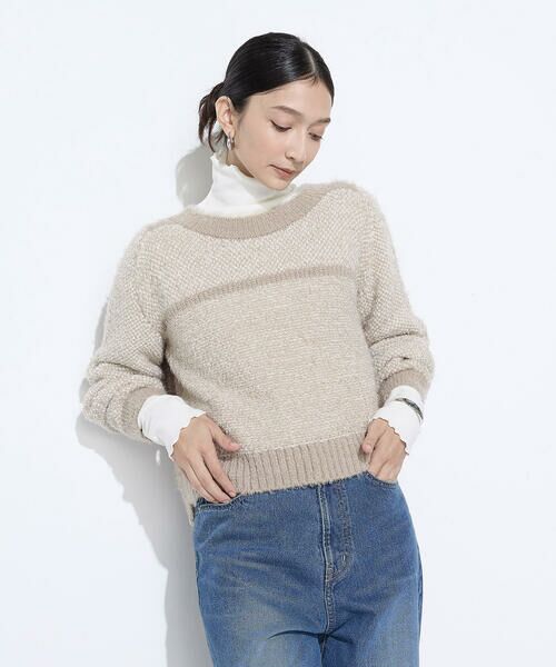 COMME CA PLATINUM / コムサ・プラチナ ニット・セーター | ふわもこモールシャギーヤーン ファーセーター | 詳細19