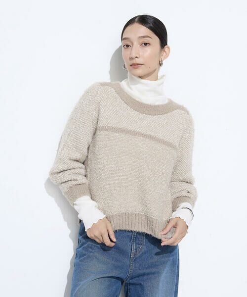 COMME CA PLATINUM / コムサ・プラチナ ニット・セーター | ふわもこモールシャギーヤーン ファーセーター | 詳細21
