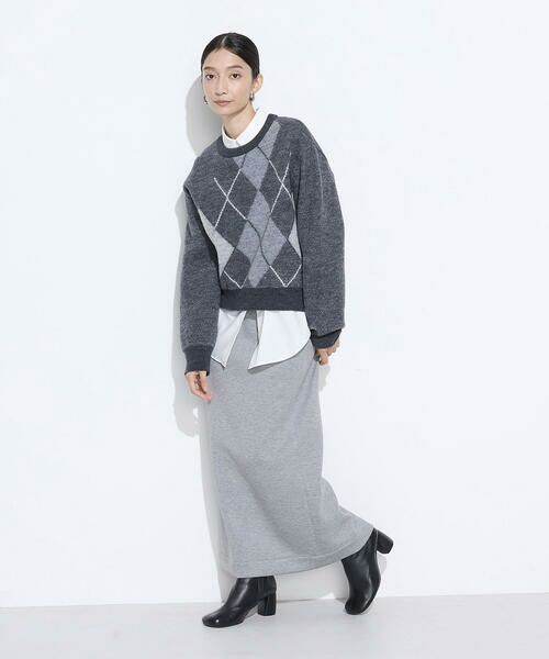 COMME CA PLATINUM / コムサ・プラチナ ニット・セーター | ジャカード アーガイルニットセーター | 詳細6