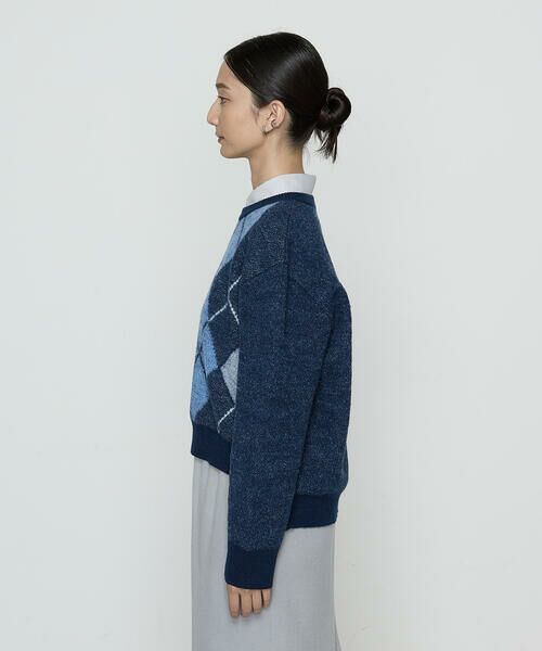 COMME CA PLATINUM / コムサ・プラチナ ニット・セーター | ジャカード アーガイルニットセーター | 詳細12