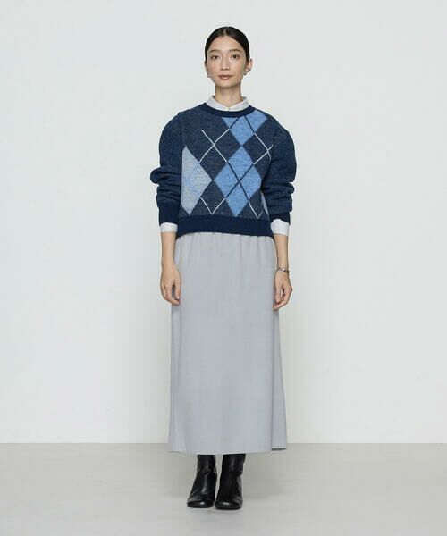 COMME CA PLATINUM / コムサ・プラチナ ニット・セーター | ジャカード アーガイルニットセーター | 詳細9