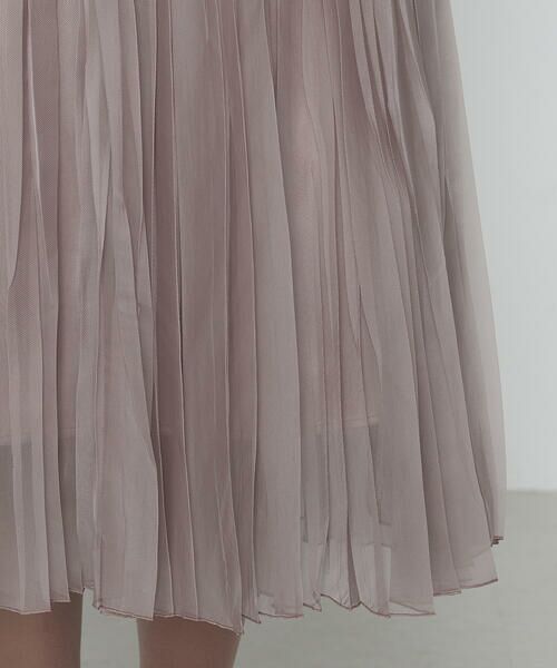 COMME CA PLATINUM / コムサ・プラチナ ロング・マキシ丈スカート | マットカルゼオーガンジー プリーツスカート | 詳細24