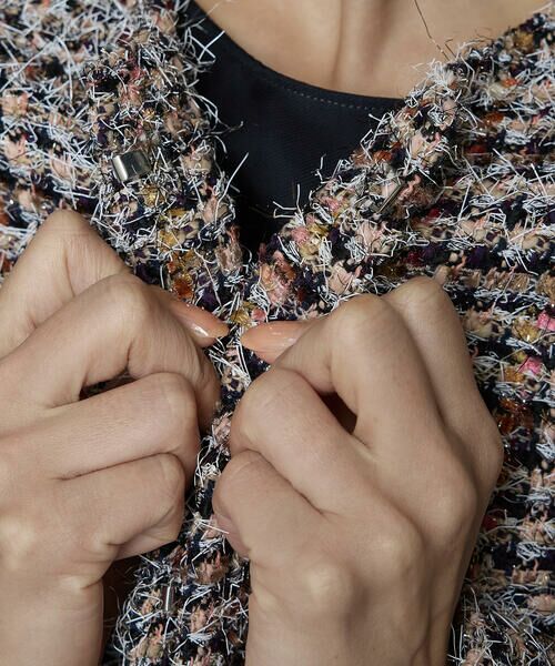 COMME CA PLATINUM / コムサ・プラチナ ノーカラージャケット | ファンシーツイード ノーカラージャケット | 詳細18