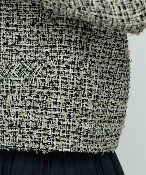 COMME CA PLATINUM / コムサ・プラチナ ノーカラージャケット | セレモニーツイード ノーカラージャケット | 詳細18