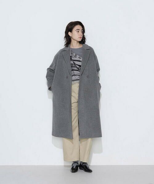 COMME CA PLATINUM / コムサ・プラチナ その他アウター | リサイクルアンゴラウール ロングチェスターコート | 詳細2