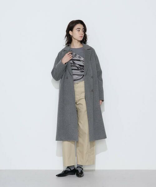 COMME CA PLATINUM / コムサ・プラチナ その他アウター | リサイクルアンゴラウール ロングチェスターコート | 詳細4