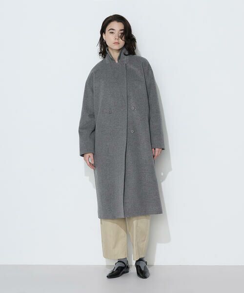 COMME CA PLATINUM / コムサ・プラチナ その他アウター | リサイクルアンゴラウール ロングチェスターコート | 詳細5