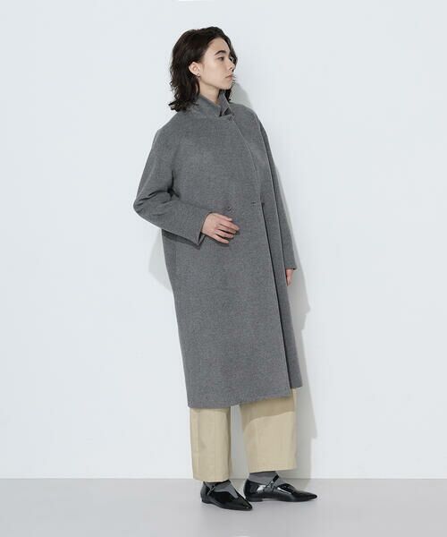 COMME CA PLATINUM / コムサ・プラチナ その他アウター | リサイクルアンゴラウール ロングチェスターコート | 詳細6