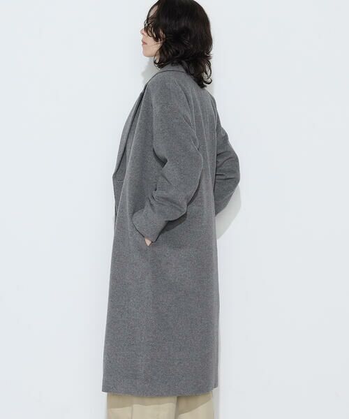COMME CA PLATINUM / コムサ・プラチナ その他アウター | リサイクルアンゴラウール ロングチェスターコート | 詳細9