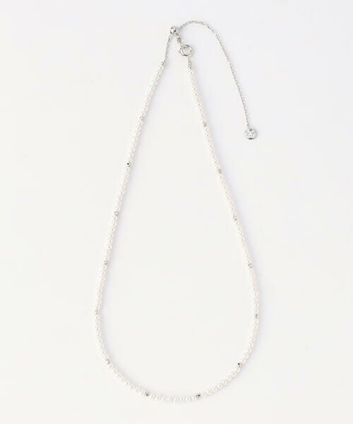 COMME CA PLATINUM / コムサ・プラチナ ネックレス・ペンダント・チョーカー | ミニパールショート ネックレス（01:ホワイト×シルバー）