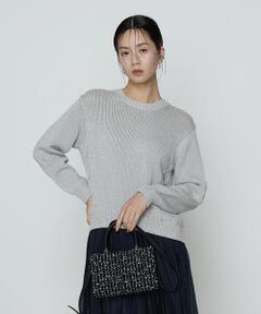 COMME CA PLATINUM / コムサ・プラチナ ニット・セーター | プレーティング天竺 シャイニーラメニット