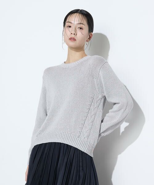 COMME CA PLATINUM / コムサ・プラチナ ニット・セーター | プレーティング天竺 シャイニーラメニット | 詳細8
