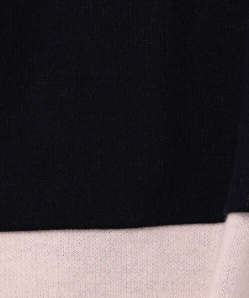 COMME CA PLATINUM / コムサ・プラチナ カットソー | 接結編み バイカラープルオーバー | 詳細8