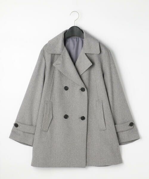 COMME CA PLATINUM / コムサ・プラチナ その他アウター | ダブルブレスト ピーコート（04:グレー）