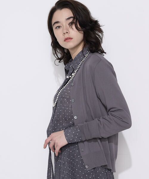 COMME CA PLATINUM / コムサ・プラチナ カーディガン・ボレロ | コットンダルストレッチ Vネックカーディガン | 詳細13