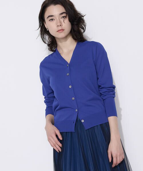 COMME CA PLATINUM / コムサ・プラチナ カーディガン・ボレロ | コットンダルストレッチ Vネックカーディガン | 詳細26