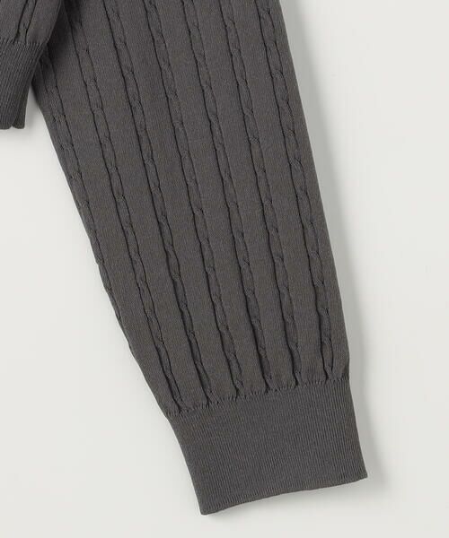 COMME CA PLATINUM / コムサ・プラチナ カーディガン・ボレロ | コットンダルストレッチ ケーブルカーディガン | 詳細11