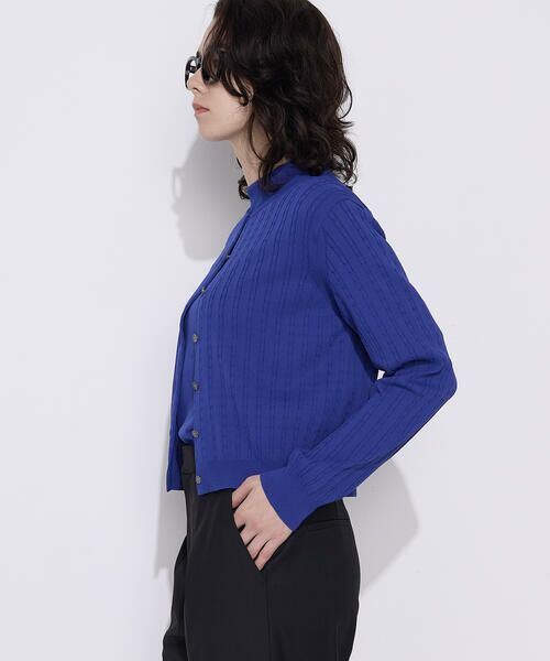 COMME CA PLATINUM / コムサ・プラチナ カーディガン・ボレロ | コットンダルストレッチ ケーブルカーディガン | 詳細21