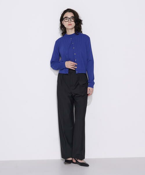 COMME CA PLATINUM / コムサ・プラチナ カーディガン・ボレロ | コットンダルストレッチ ケーブルカーディガン | 詳細17