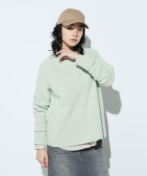 COMME CA PLATINUM / コムサ・プラチナ ニット・セーター | バルキッシュウール プルオーバー(23:ミントグリーン)