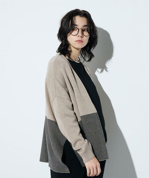COMME CA PLATINUM / コムサ・プラチナ カーディガン・ボレロ | ウール混スムース ジップカーディガン | 詳細18