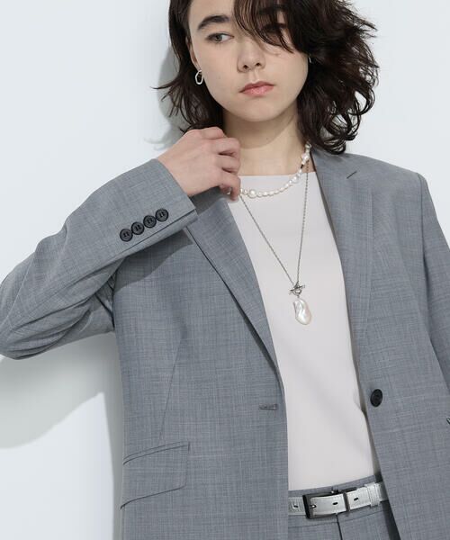 COMME CA PLATINUM / コムサ・プラチナ テーラードジャケット | 【セットアップ対応】ストレッチトロ シングルジャケット | 詳細11