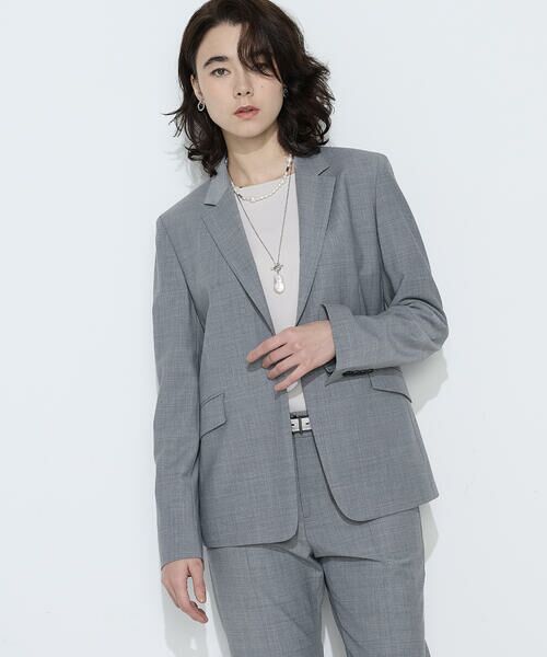 COMME CA PLATINUM / コムサ・プラチナ テーラードジャケット | 【セットアップ対応】ストレッチトロ シングルジャケット | 詳細5
